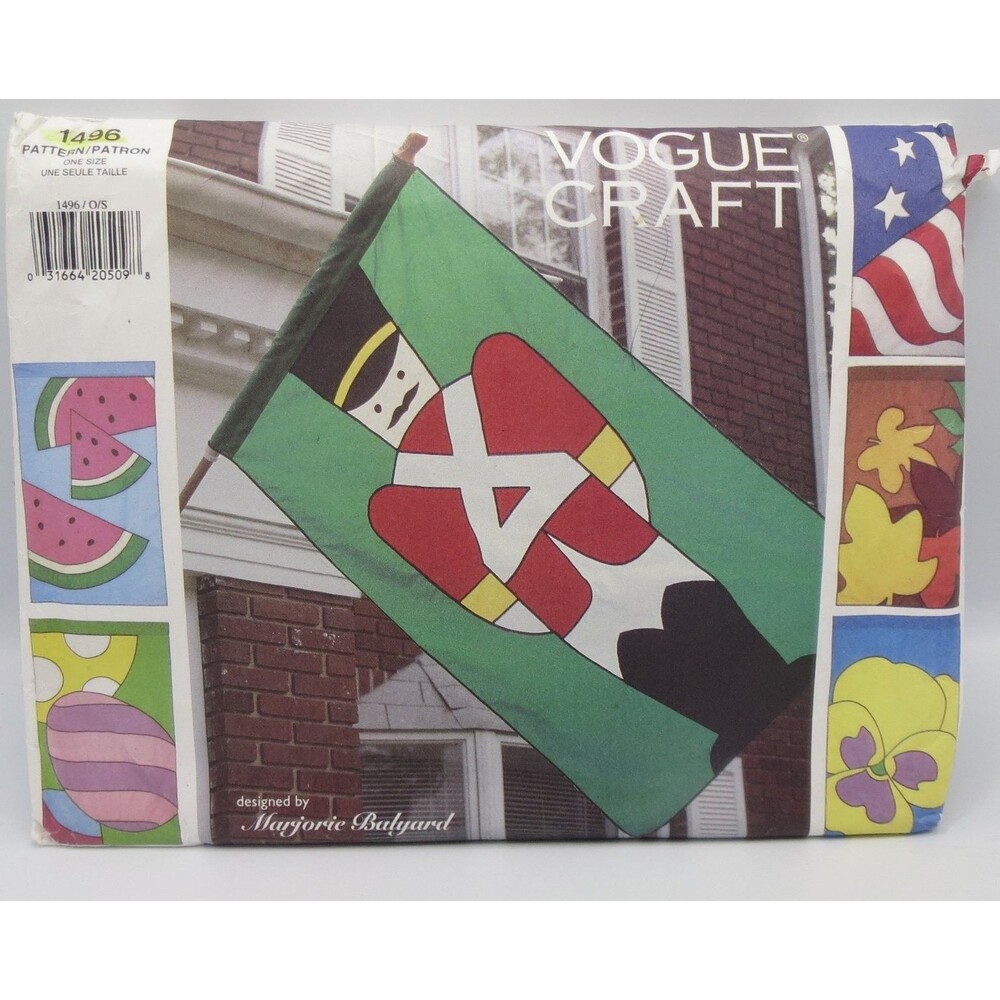 Vogue Craft 1496 Seasonal House Garden Flag Banner DIY One Size 1990s